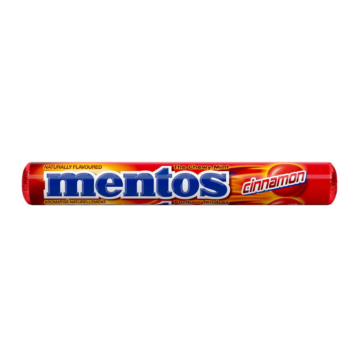 Mentos Cinnamon Chewy Mints — 1.32 oz Rolls, Pack of 20