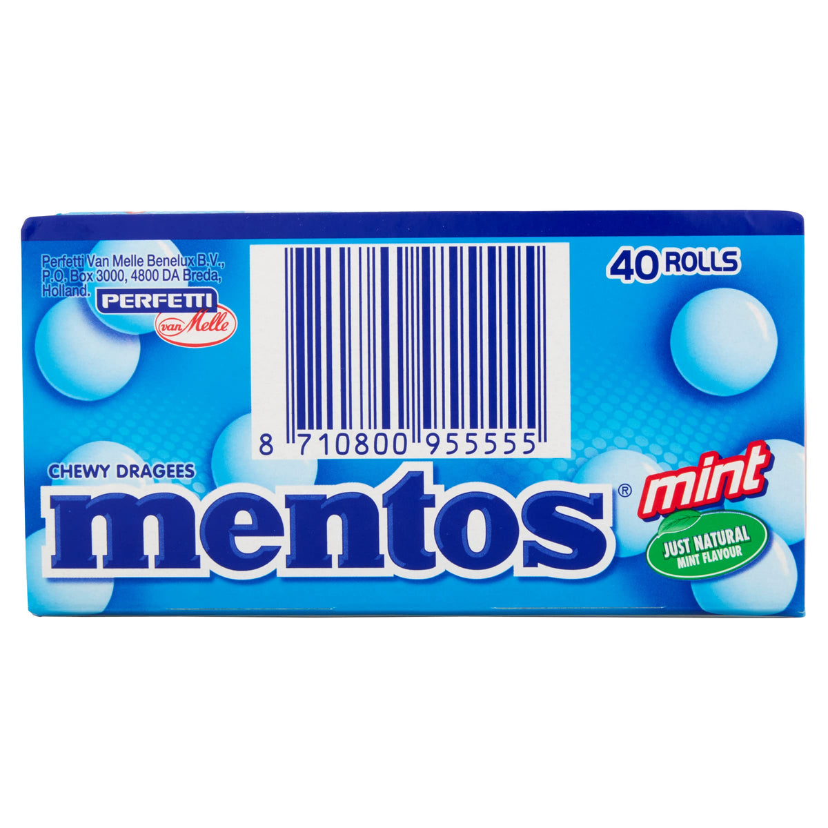 Mentos Mint Chewy Dragees 38 g (Pack of 40) – Fresh Mint Beads