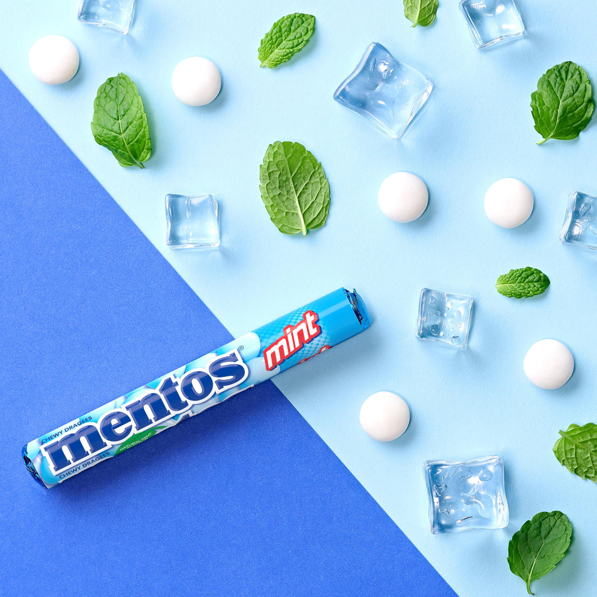 Mentos Mint Chewy Dragees 38 g (Pack of 40) – Fresh Mint Beads