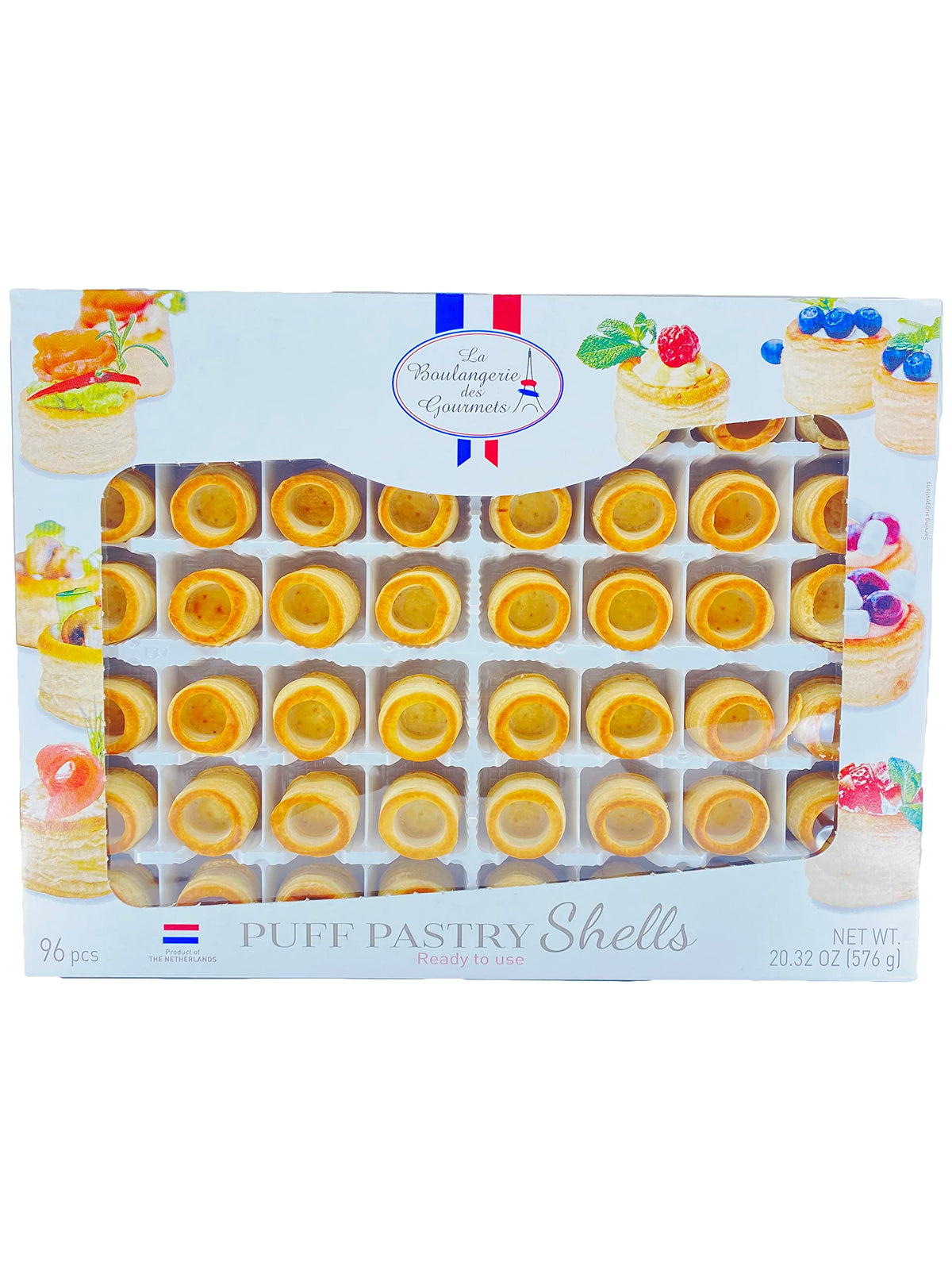 MIALO Trusted Traders La Boulangerie Des Gourmets Puff Pastry Shells – Ready to Use, 96 pcs (20.32 oz)