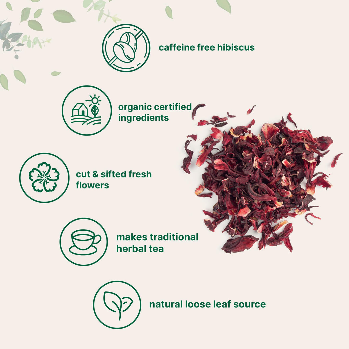 Organic Hibiscus Flowers, 2lbs | Micro Ingredients | Caffeine Free, Non-GMO, Loose Leaf Hibiscus Tea