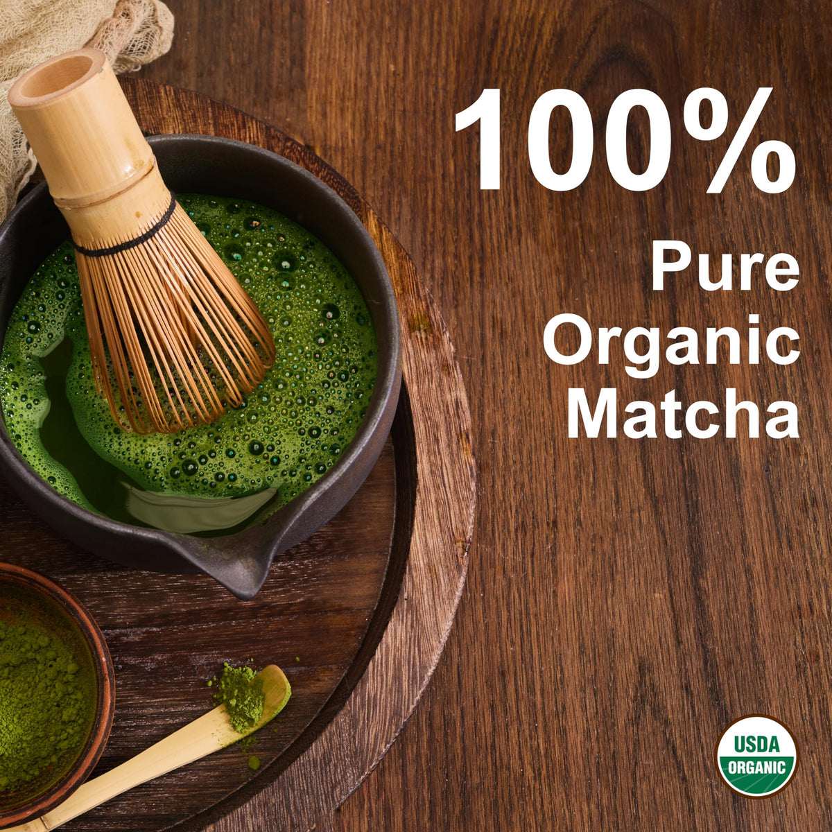 Micro Ingredients Organic Ceremonial Grade Matcha Powder, 100 Servings | First Harvest Japanese Matcha for Latte, Beverages & Baking