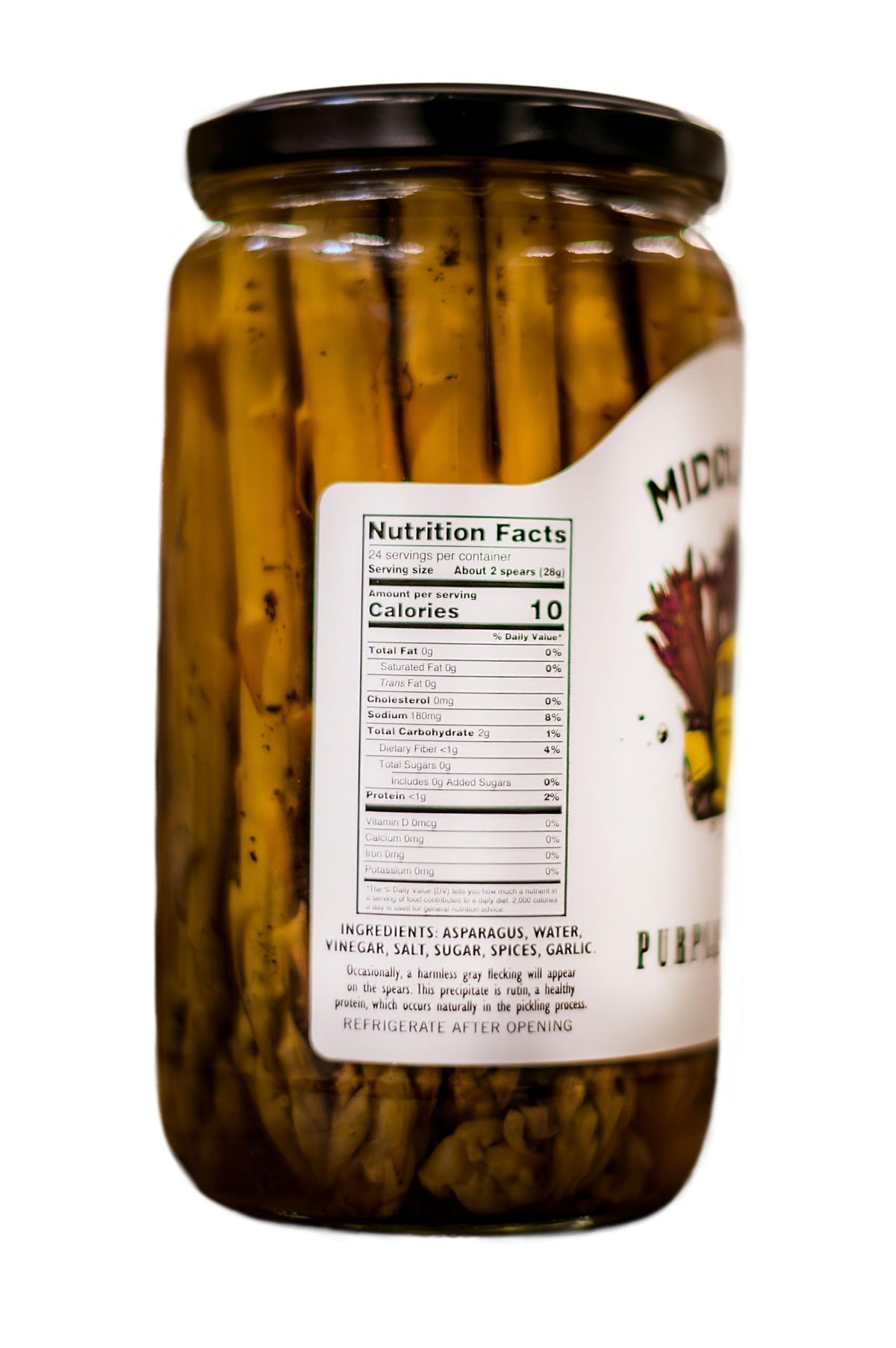 Middleton's Pickled Asparagus Variety Pack — Farm Direct Purple, Green & Spicy (3 x 26.5 oz jars)
