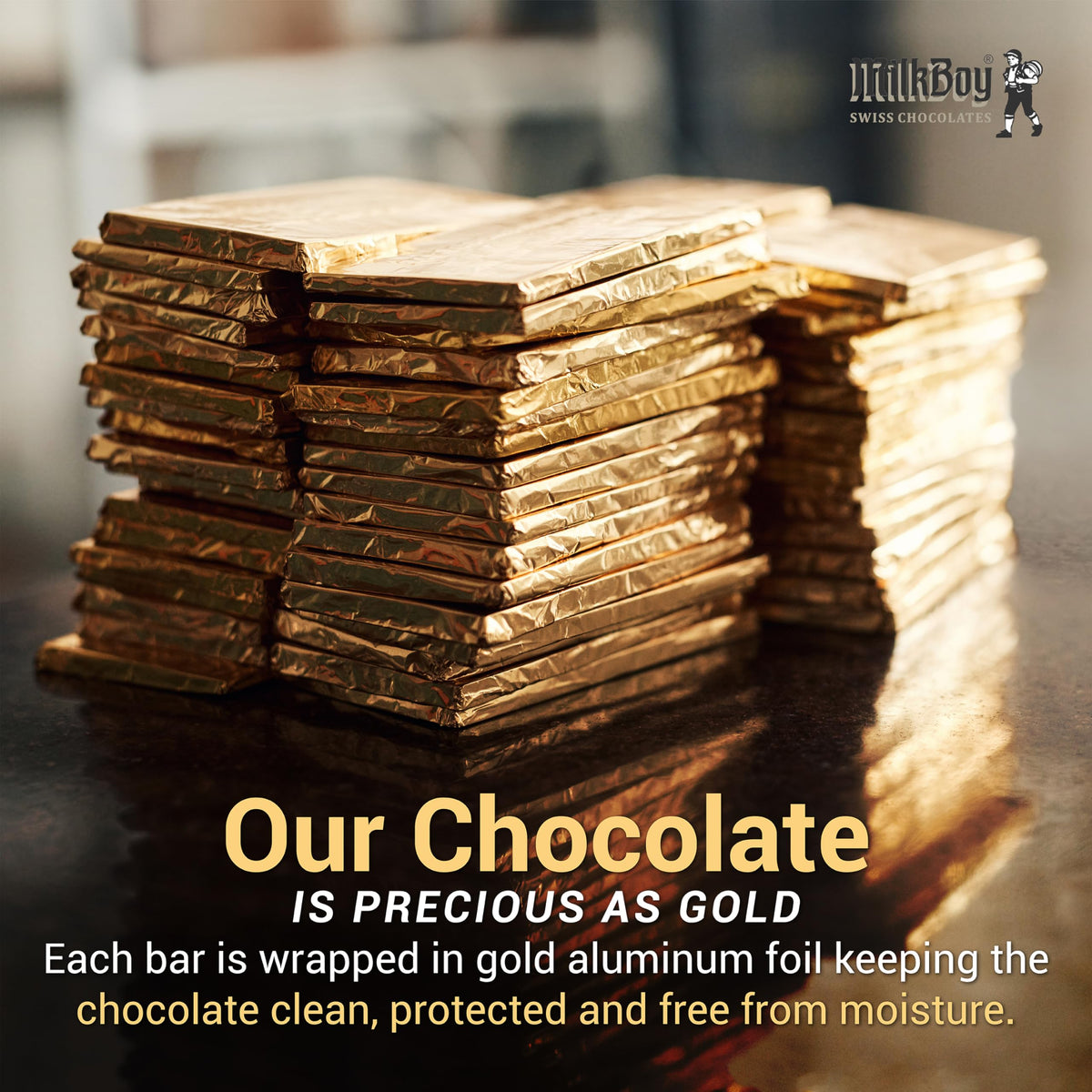 MilkBoy Swiss Chocolates Gourmet Dark Chocolate Bar 72% — 1.4 oz, 10 Pack | Made in Switzerland, Kosher, Vegan, Gluten Free