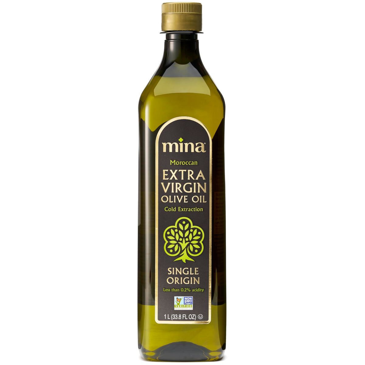 Mina Moroccan Olive Oil Extra Virgin – Single Origin, Polyphenol Rich, 1 L, Cold-Extracted