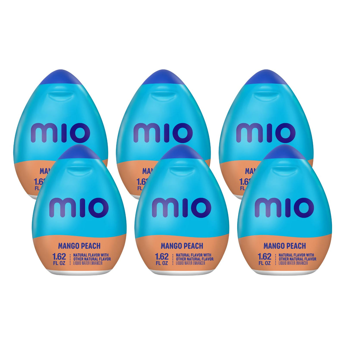 MiO Mango Peach Liquid Water Enhancer – 6-Pack, 1.62 oz Each | Sugar-Free, Zero-Calorie Flavor Boost
