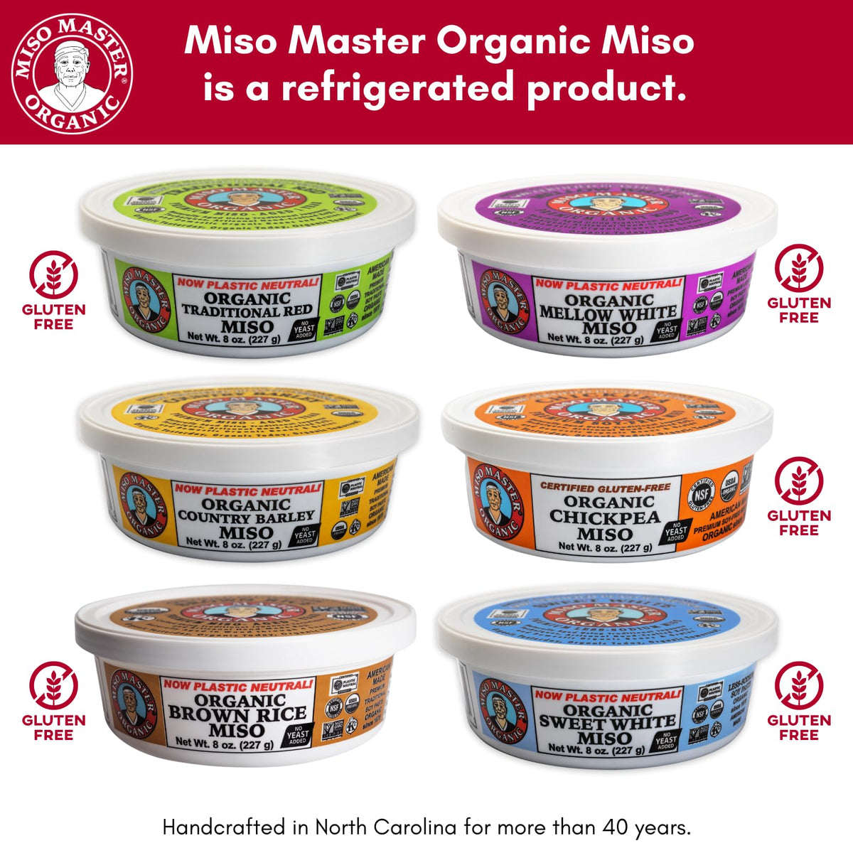 Miso Master Organic Chickpea Miso – Soy-Free White Miso Paste, 16 oz