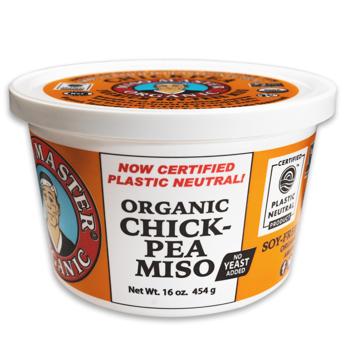 Miso Master Organic Chickpea Miso – Soy-Free White Miso Paste, 16 oz