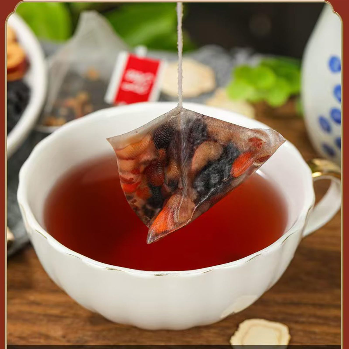 Miss Feel Ginseng Five Treasure Tea – Kidney Tea Formula, Organic Herbal Detox, 3 Bags (75 Pcs)