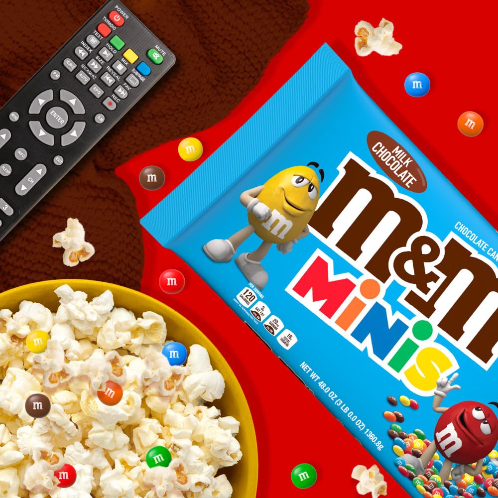 M&M'S MINIS Milk Chocolate Candy — 3 lb Bulk Bag for Baking & Decorating | M&M'S
