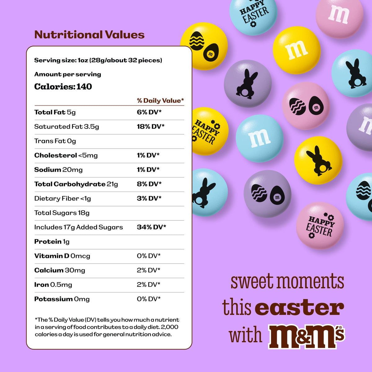 M&M’S WORLD Milk Chocolate Easter Party Favors – 30 Pack (Printed M&M’S Candies)