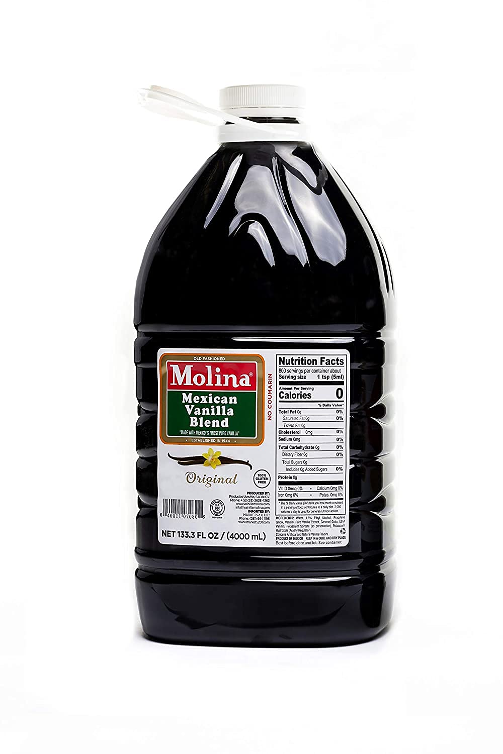 Molina Vanilla Original Blend – Mexican Vanilla 133.3 fl oz / 4000 ml