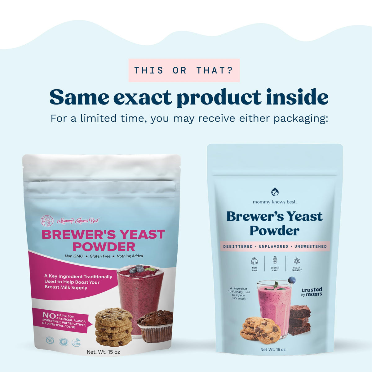Mommy Knows Best Brewers Yeast Powder for Lactation — Mild Nutty Flavor, Unsweetened & Debittered, 32 oz