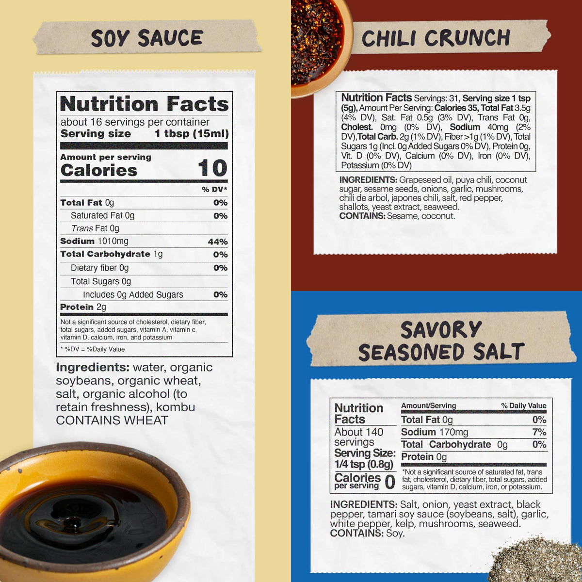 Momofuku Umami Essentials Starter Pack by David Chang — Original Chili Crunch, Soy Sauce & Savory Salt