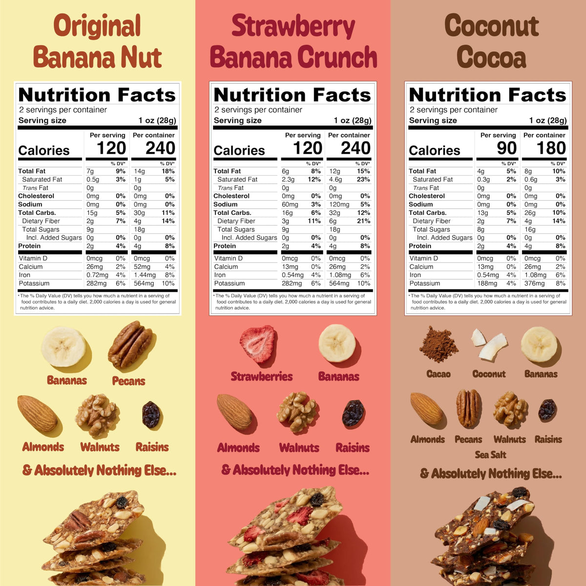 Monkey Brittle Healthy Snacks — Crispy Plant-Based Treats, Vegan & Gluten-Free (Pack of 6)