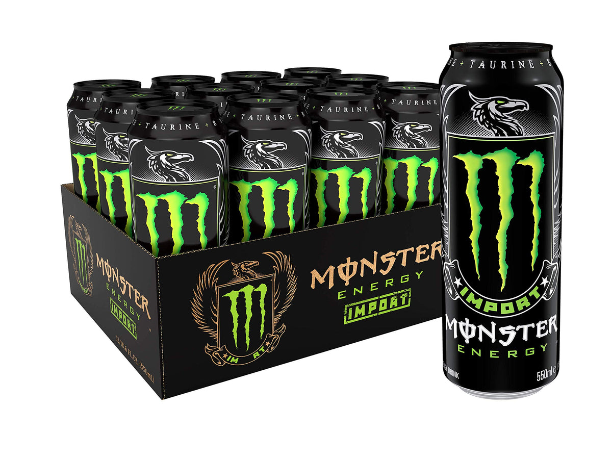 Monster Energy Import – European Flavor Energy Drink, 18.6 oz Can
