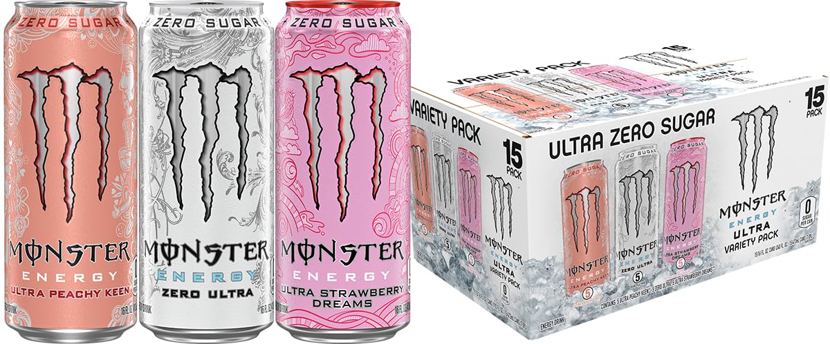 Monster Energy Ultra Variety Pack – Zero Sugar, 16 oz (PKZSD)