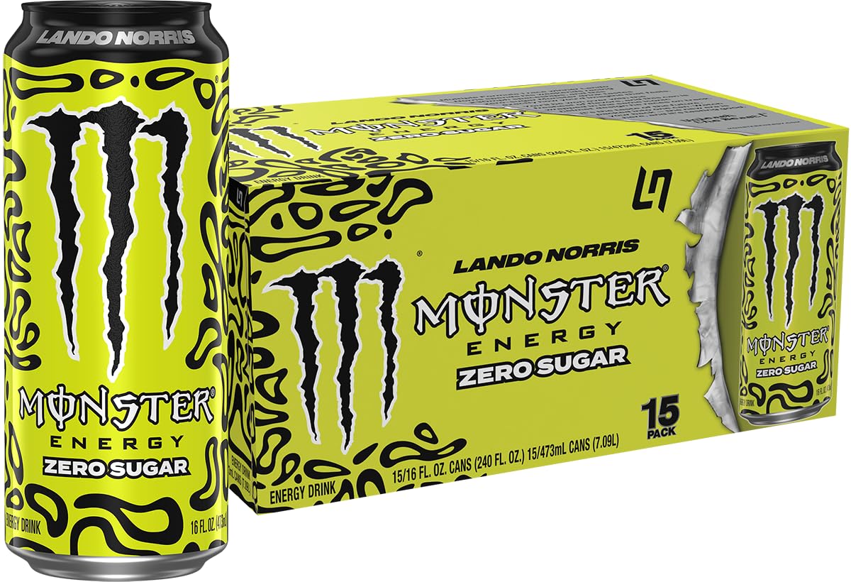 Monster Energy Lando Norris Zero Sugar – 16oz Can Pack of 15 | Bold Melon Yuzu Flavor