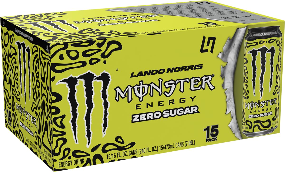 Monster Energy Lando Norris Zero Sugar – 16oz Can Pack of 15 | Bold Melon Yuzu Flavor