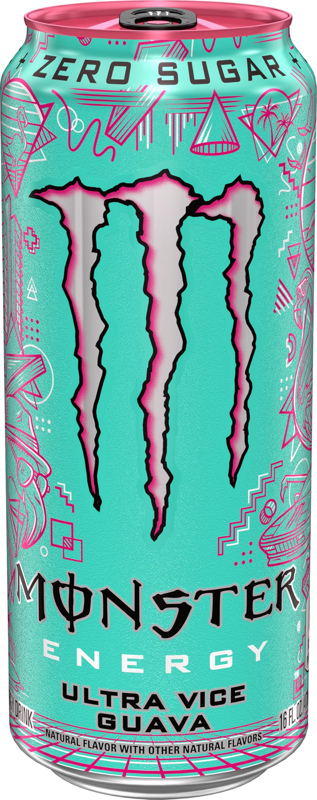 Monster Energy Ultra Vice Guava – Sugar-Free 16oz Energy Drink (Pack of 15)