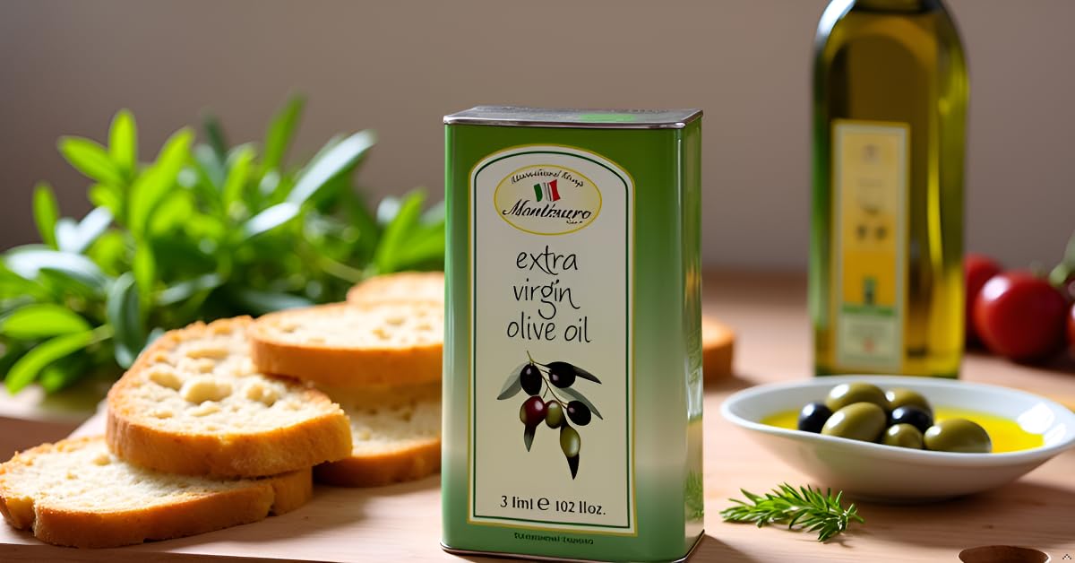Montinaro Italian Extra Virgin Olive Oil – 3L Tin | Coratina Monovarietal, Cold-Pressed EVOO from Puglia
