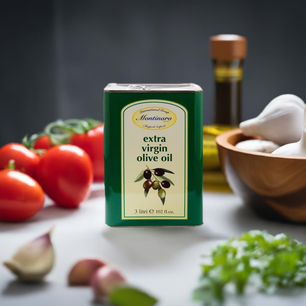 Montinaro Italian Extra Virgin Olive Oil – 3L Tin | Coratina Monovarietal, Cold-Pressed EVOO from Puglia