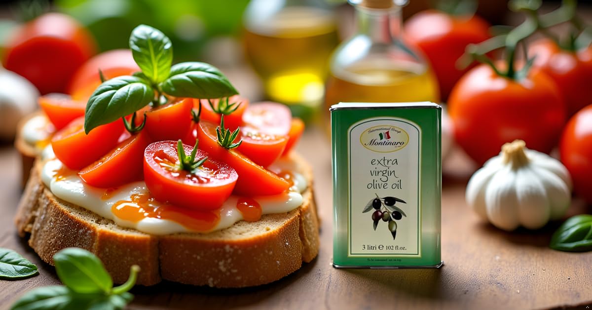 Montinaro Italian Extra Virgin Olive Oil – 3L Tin | Coratina Monovarietal, Cold-Pressed EVOO from Puglia