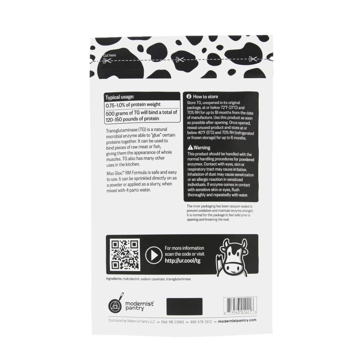 Moo Gloo Transglutaminase RM Formula (TG) – 500g Meat Glue for Professional Kitchens