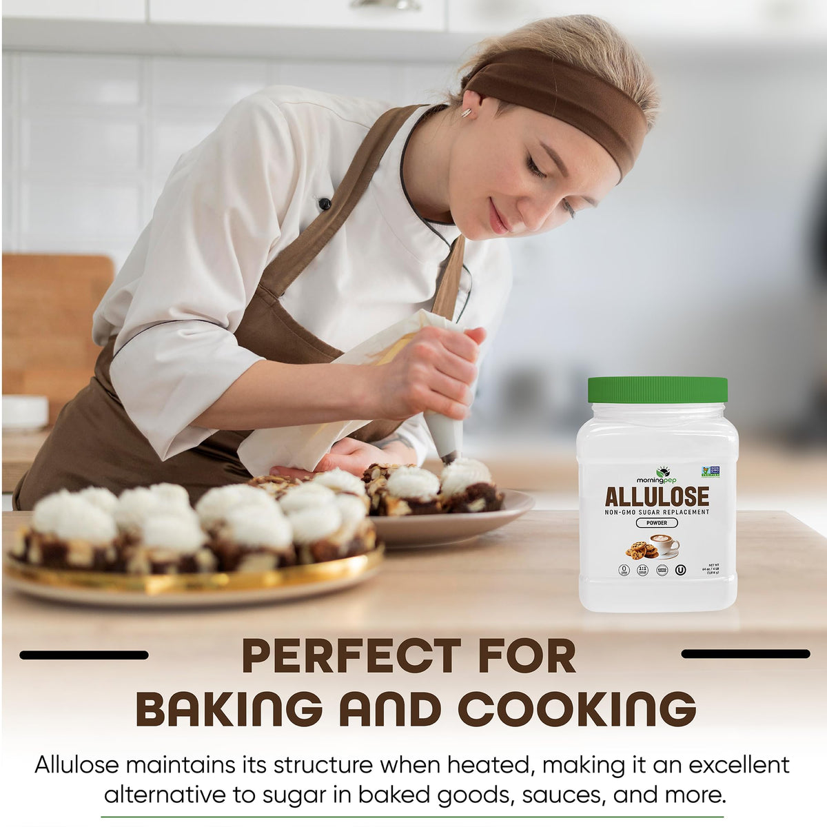 Morning Pep Allulose Sweetener 4 lb – Zero Calorie, Pure, Non-GMO, Keto & Kosher