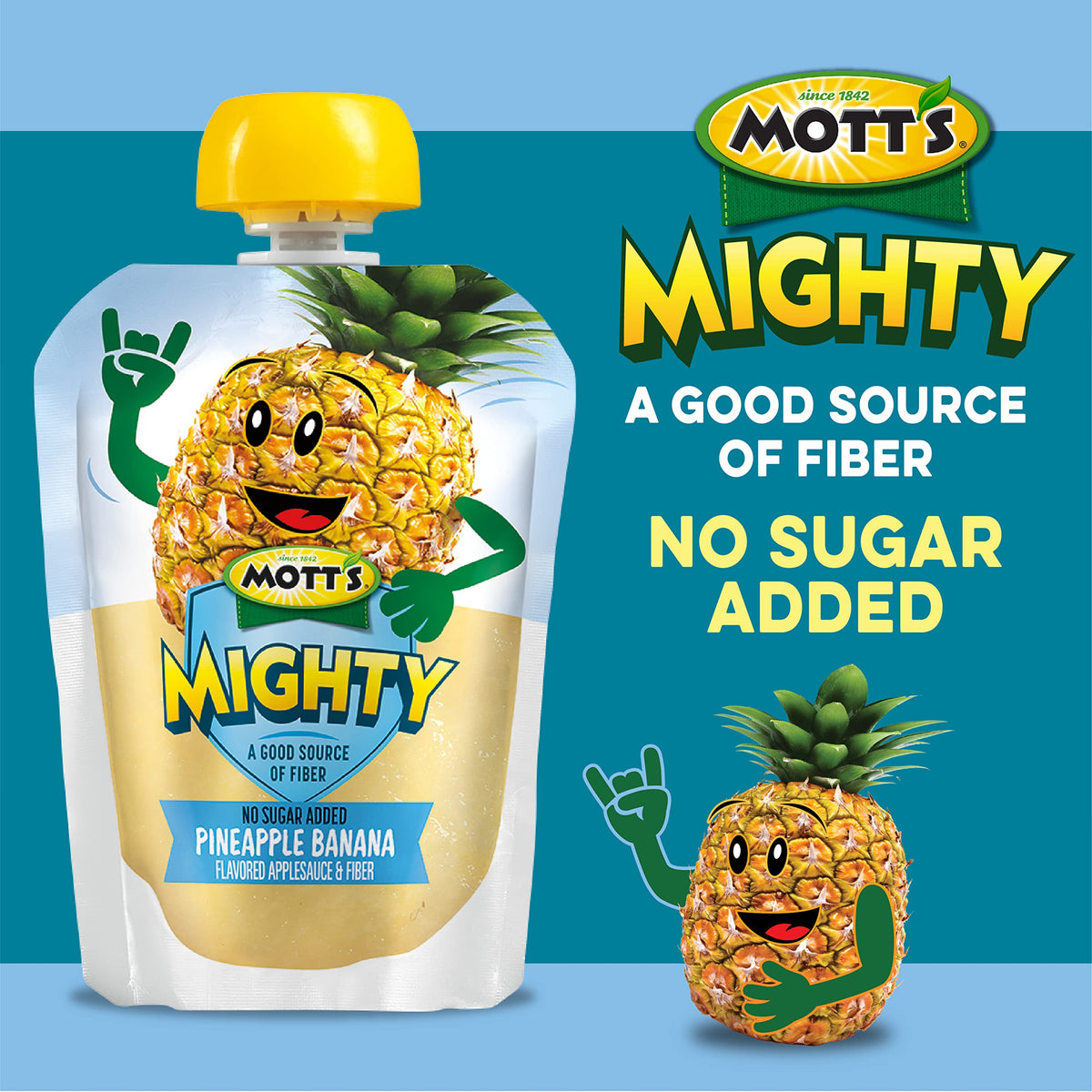 Mott's Mighty Applesauce Variety Pack - 3.2 oz Clear Pouches, 48 Count (4 Packs of 12)