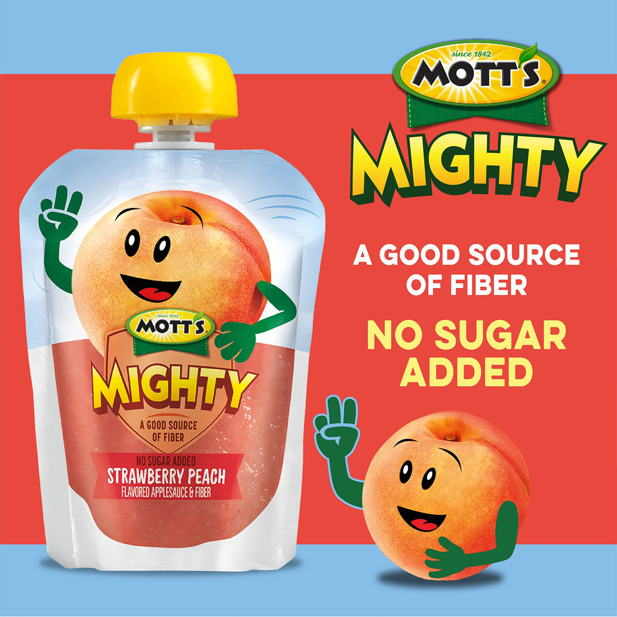 Mott's Mighty Applesauce Variety Pack - 3.2 oz Clear Pouches, 48 Count (4 Packs of 12)