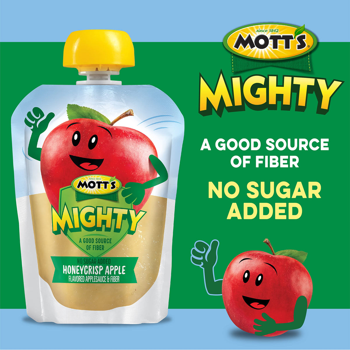 Mott's Mighty Applesauce Variety Pack - 3.2 oz Clear Pouches, 48 Count (4 Packs of 12)