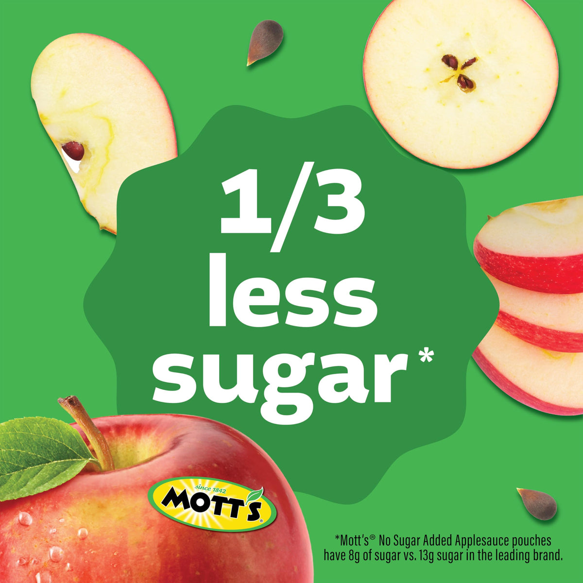 Mott's No Sugar Added Strawberry Applesauce Pouches – 3.2 oz, 48 Count, Vitamin C