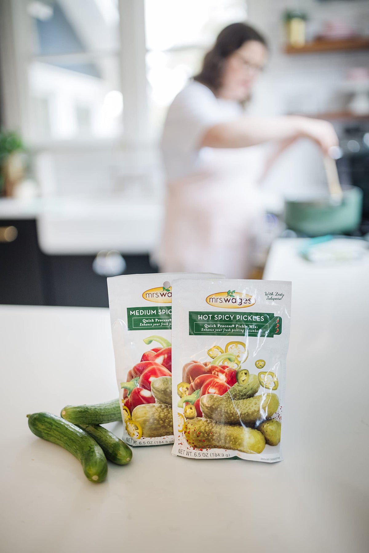 Mrs. Wages Hot Spicy Pickles Quick Process Mix – 6.5 oz, 12-Pack Value