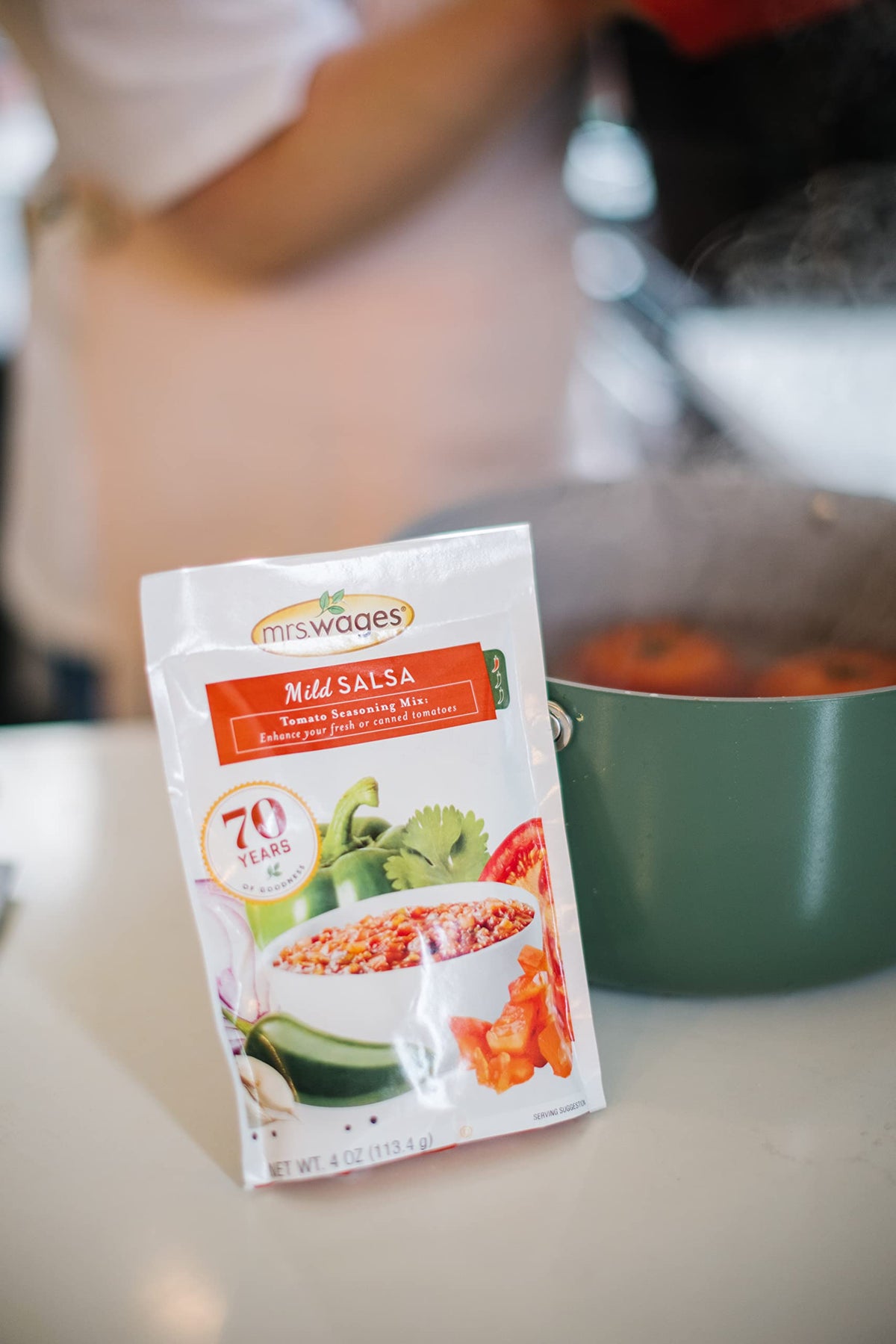 Mrs. Wages Mild Salsa Mix – 12-Pack, Easy Homemade Salsa, Mild Spice (4 oz Pouches)