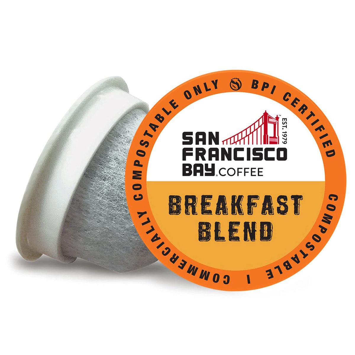 SF Bay Breakfast Blend OneCup Pods – 72 Count Compostable, K-Cup Compatible | Mugs N Coffee
