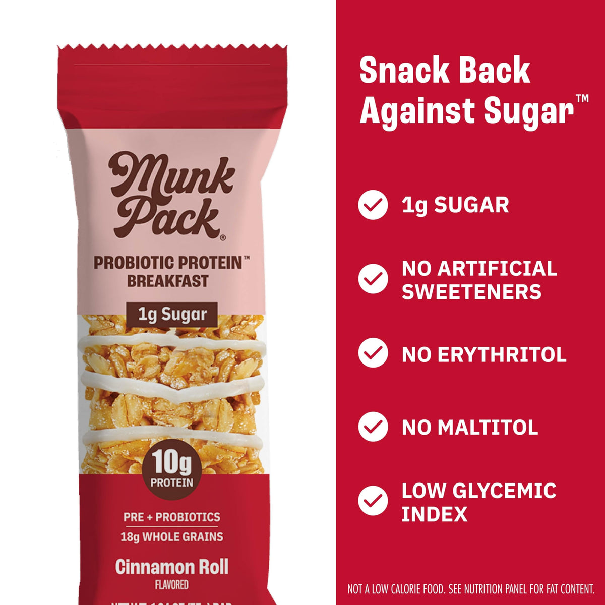 Munk Pack Variety Pack Probiotic Protein Bars – 10g Plant Protein, 1g Sugar, 6g Fiber | Gluten-Free & Non-GMO | 12 Count