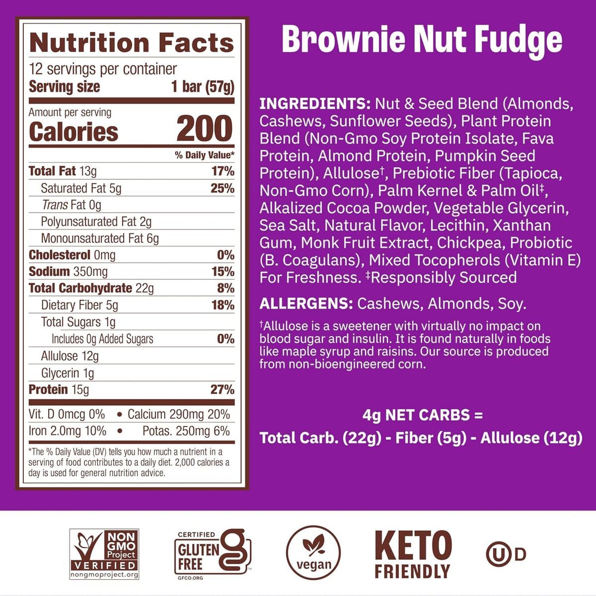 Munk Pack Variety Pack Probiotic Protein Bars | 15g Protein, 1g Sugar, 5g Net Carbs | Plant-Based