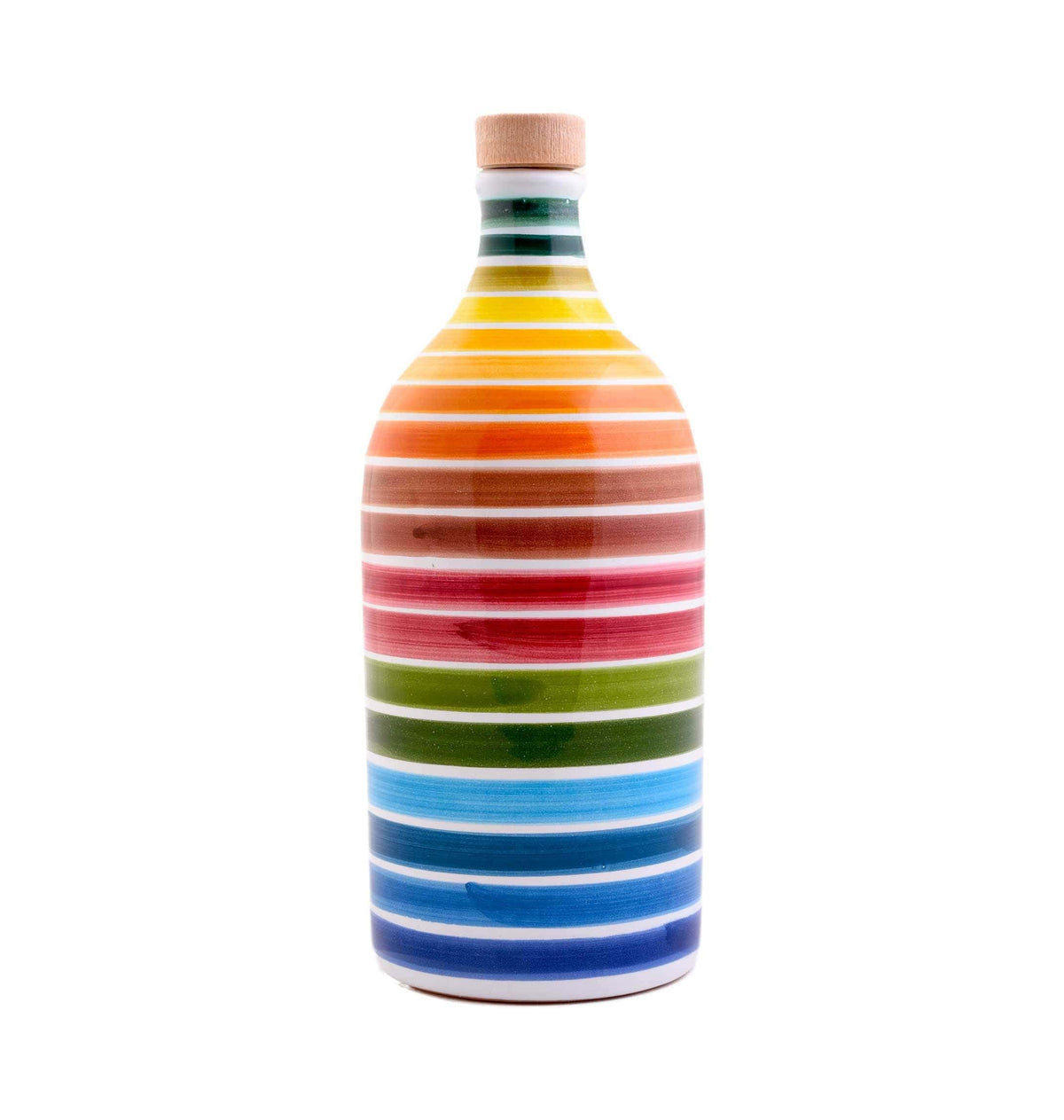 Antico Frantoio Muraglia Premium Italian Extra Virgin Olive Oil – Peranzana, First Cold Pressed, Rainbow Ceramic Bottle
