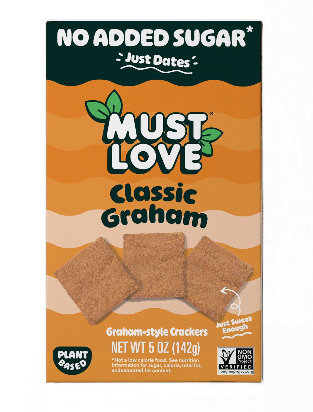 Must Love Classic Graham Crackers – Bulk Pack (6 x 5 oz) – Date-Sweetened, Vegan, Plant-Based