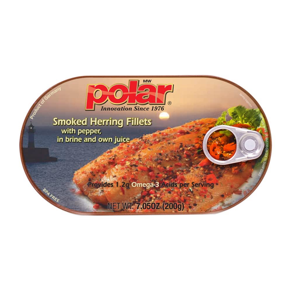 MW Polar Peppered Smoked Herring, 7.05 oz Pack of 12