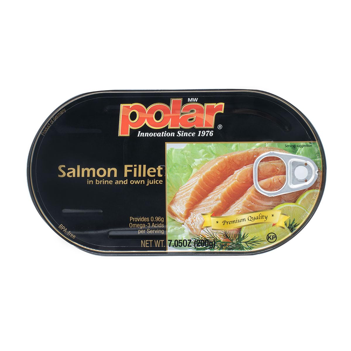 MW Polar Salmon Fillets – Skinless & Boneless, Ready-to-Eat, 7.05 oz Can (Pack of 12)