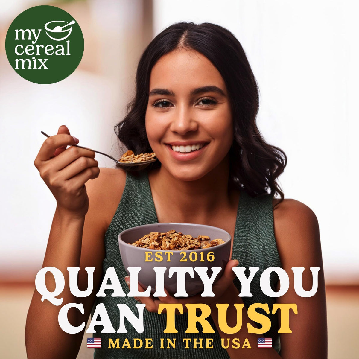 MyCerealMix Sugar Free Granola Cinnamon Pecan 24oz | Keto & Diabetic Friendly, High Fiber, Gluten Free