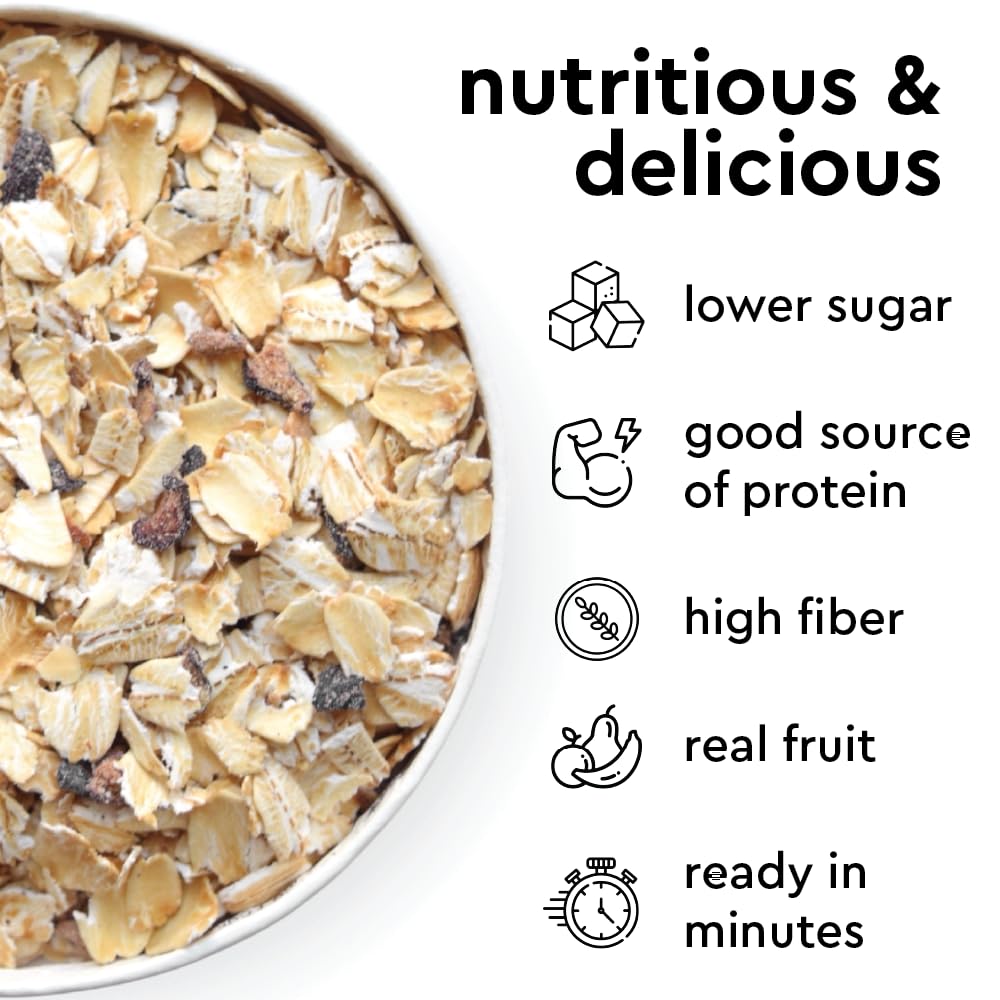 MYLK LABS Blueberry Maple Protein Oatmeal Cups – Gluten Free, Vegan, High Fiber, 6 Pack