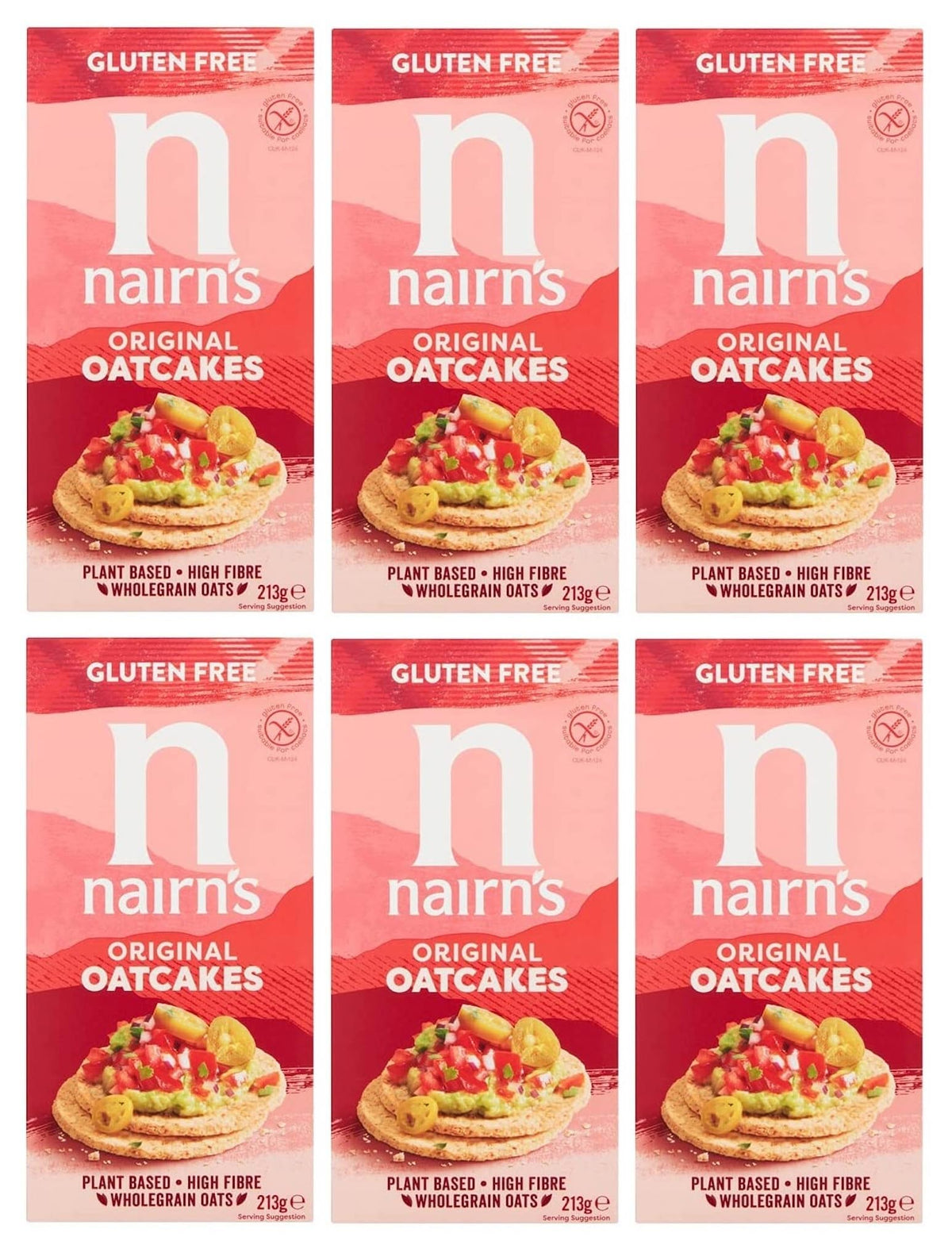 Nairn's Gluten Free Original Oatcakes – 213g Pack of 6