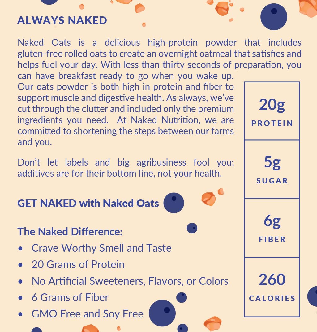 Naked Oats Blueberry Cobbler Overnight Oats – 20g Protein, Gluten Free