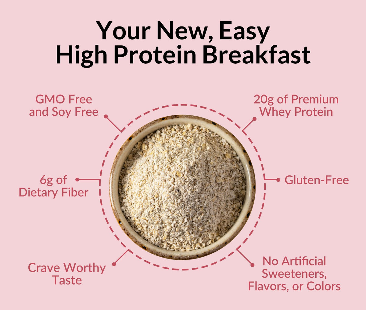 NAKED Oats Strawberry Cream Overnight Oats – 20g Grass-Fed Protein, Gluten-Free, Non-GMO, No Soy, 12 Servings