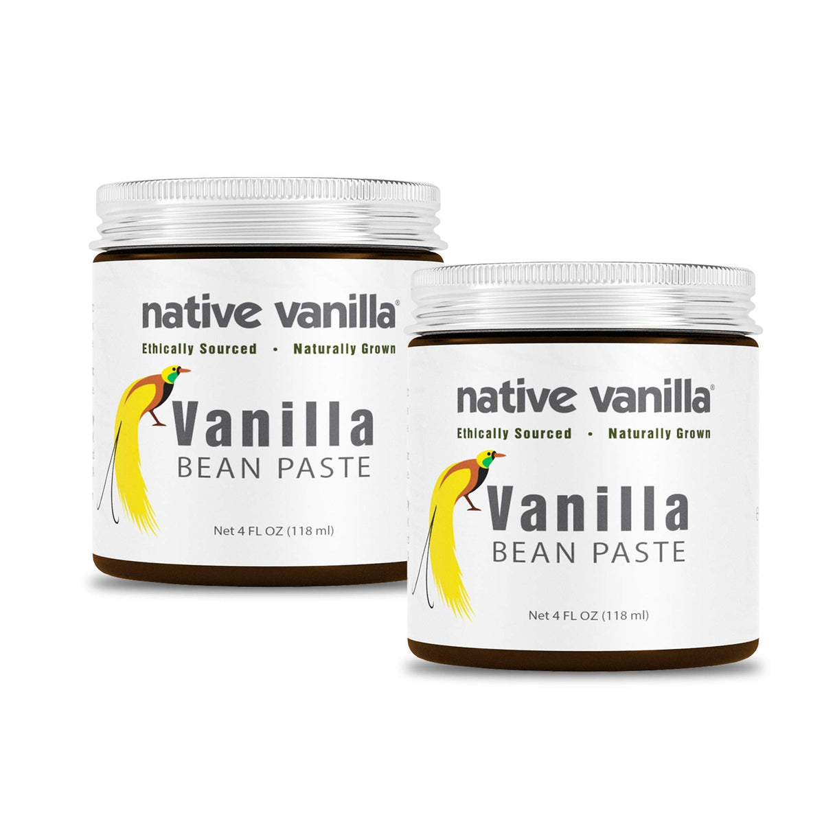 Native Vanilla Vanilla Bean Paste – Pure Organic 2-Pack (4 oz Each)