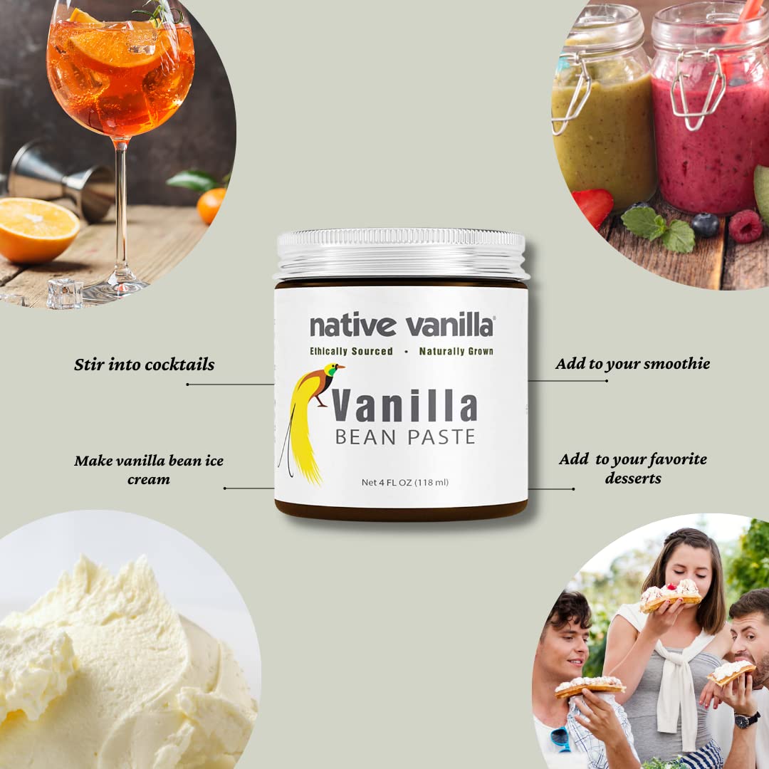 Native Vanilla Vanilla Bean Paste – Pure Organic 2-Pack (4 oz Each)