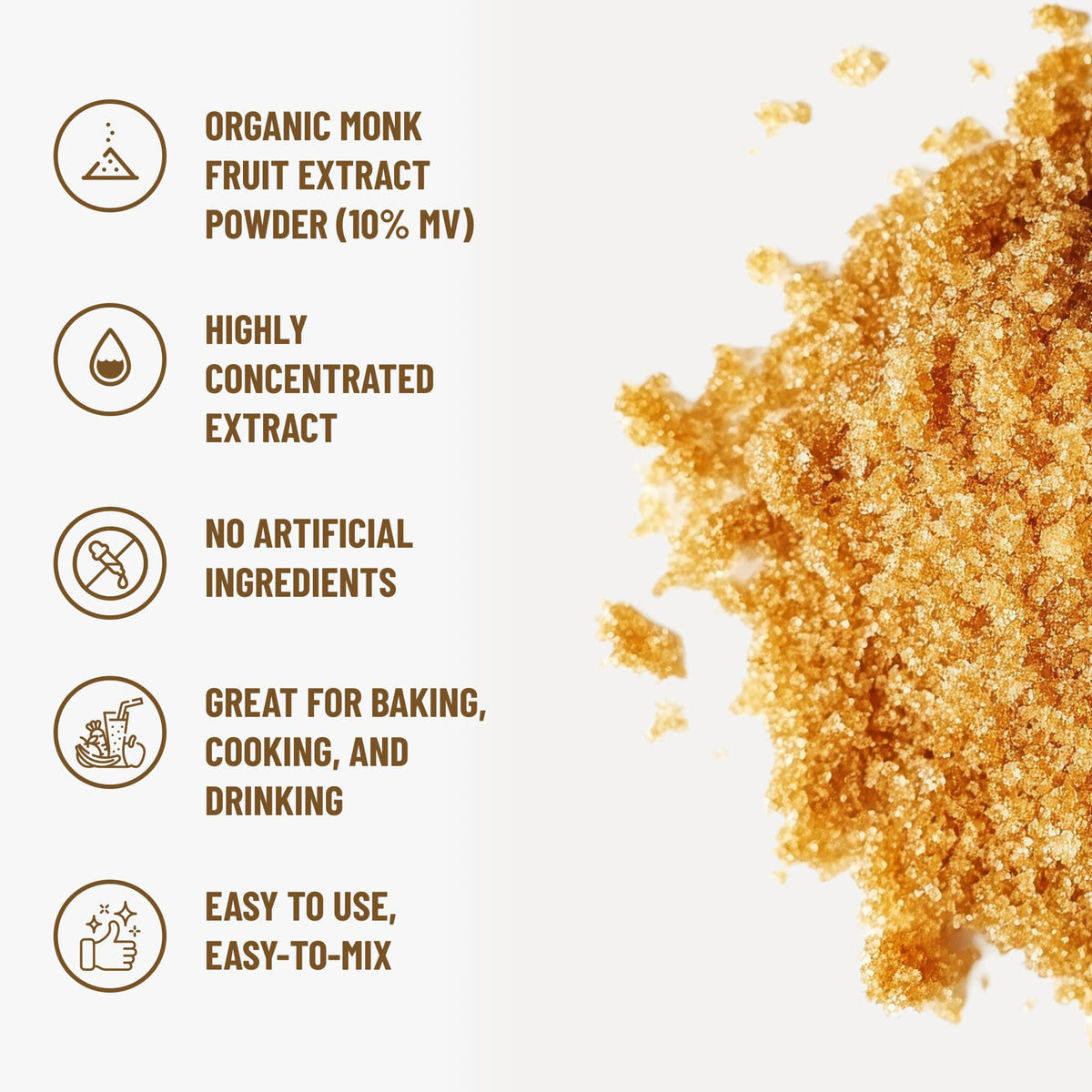 NatriSweet Organic Monk Fruit Extract Powder – Zero Calories, Zero Carbs, 322 Servings (3.5 oz), Keto & Paleo Friendly